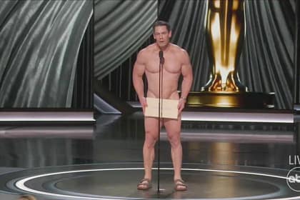 John Cena Presented an Award at the Oscars Completely Naked John Cena Presented an Award at the Oscars Completely Naked