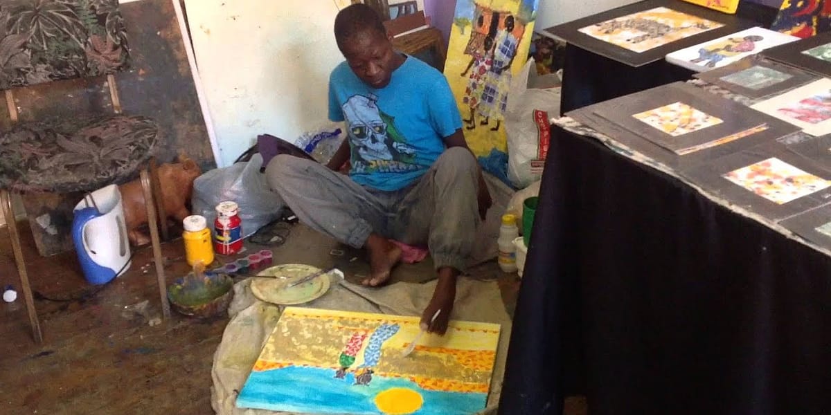 In Zimbabwe, 41-Year-Old Nompilo Nkomo Is Painting with Her Toes