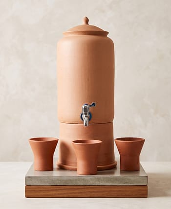 Handcrafted Terracotta Water Dispenser - Natural Earthen Cooler