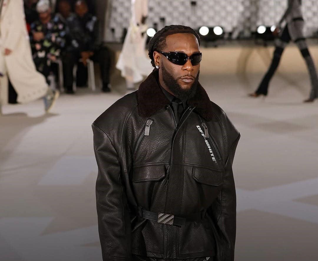 Burnaboy Debuts as a Model in Off-White Show in Paris Burnaboy Debuts as a Model in Off-White Show in Paris