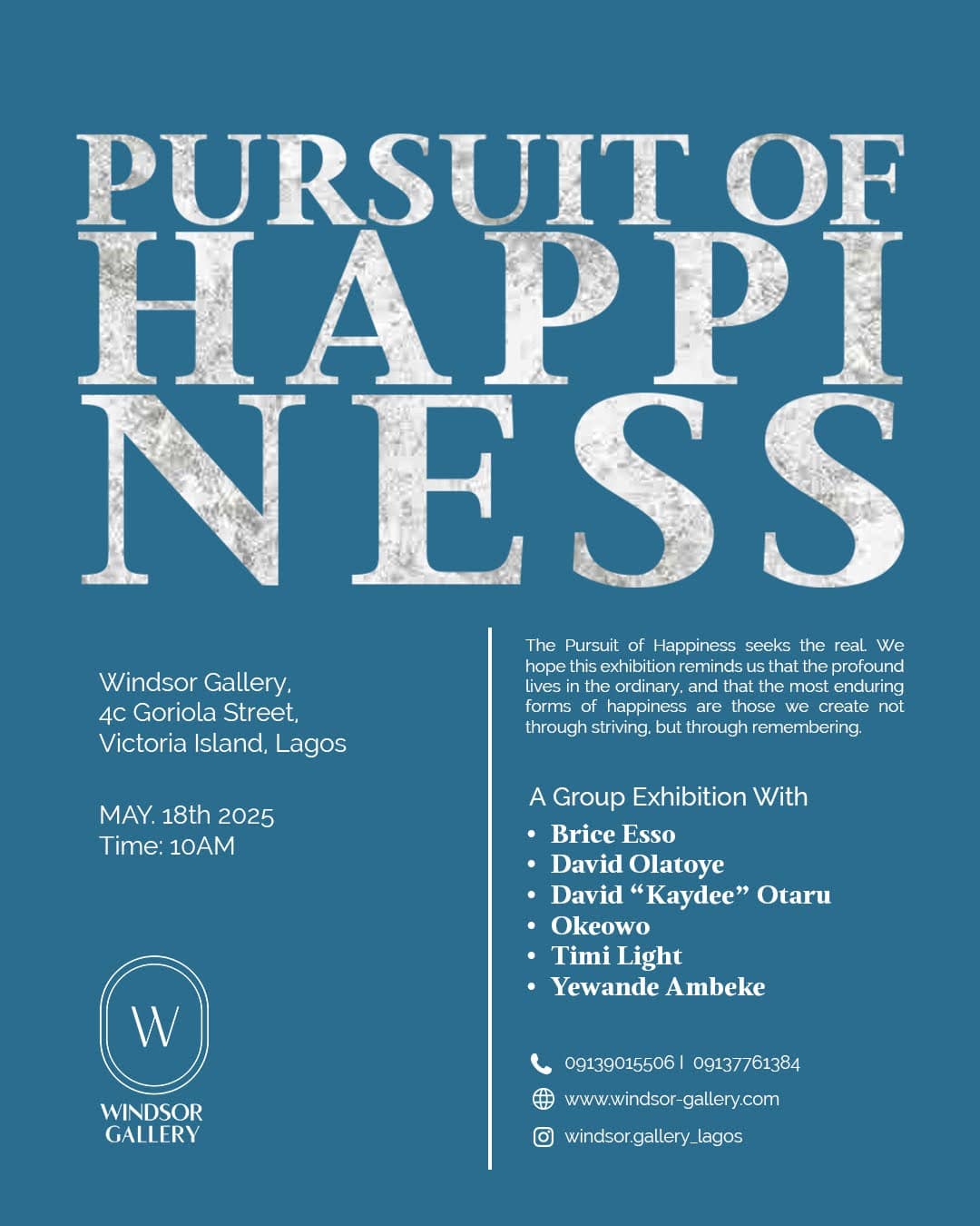 Pursuit of Happiness, A Group Exhibition Now Showing at Windsor Gallery Pursuit of Happiness, A Group Exhibition Now Showing at Windsor Gallery